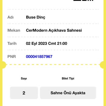 Biletinial.com Ön Sıra Bilet Almamıza Rağmen En Arkada Kaldık!