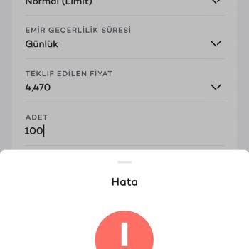 Akbank Hisse Senedi İşlem Hatası