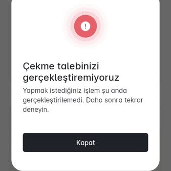 Paribu Emir Gerçekleşmiyor Çekim Talebi Veremiyorum