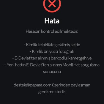 Papara Hesabın Kontrol Edilmekte Saçmalığı