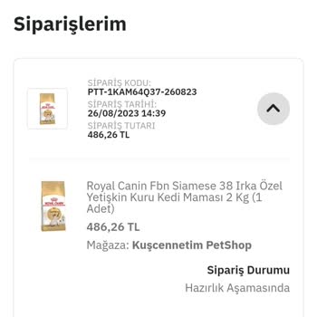 PttAVM Kedi Maması Siparişi Sorunu