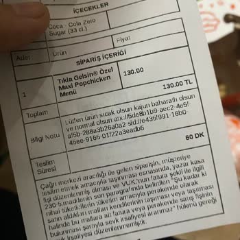 FSM Bulvarı Popeyes Ürünleri İstediğim Şekilde Vermiyor