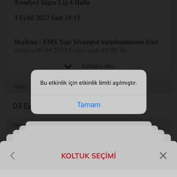 Passo.com.tr Bu Etkinlik İçin Etkinlik Limiti Aşılmıştır Hatası