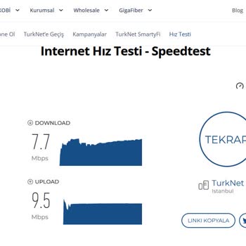 TurkNet Çözülemeyen İnternet Kopma Ve Hız Düşüklüğü Problemi