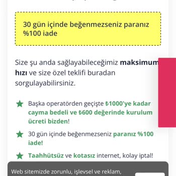 TurkNet Yanlış Kampanya Bildirimi