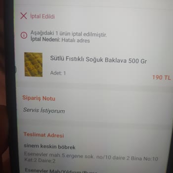 Trendyol Pişmanlıktır Yemek Siparişi Bir Daha Vermem