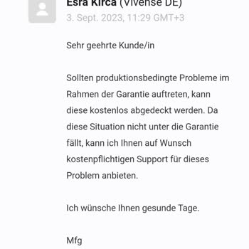 Problematische Reklamation einer defekten Vivense Couchgarnitur