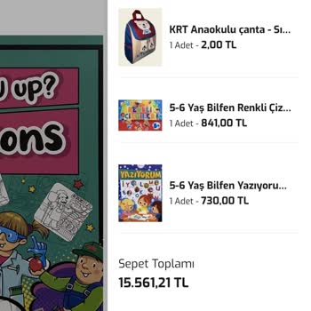 Bilfen Okulları Bilfen Online Alışveriş Sistemi Fazladan Ürün Satma