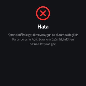 Papara Kartın Aktif Edilmeye Uygun Değildir