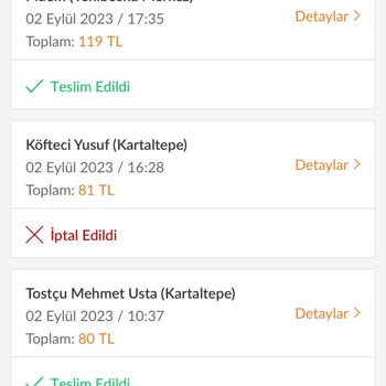 Trendyol Yemek Sipariş Teslim Edilmedi