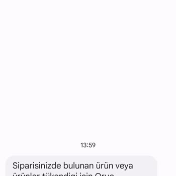 Oruç Market Stok Yoksa Sipariş Alma
