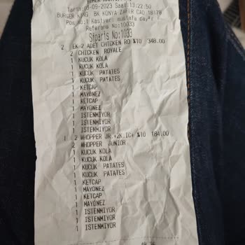 Burger King Eksik Ürün Ve Personel