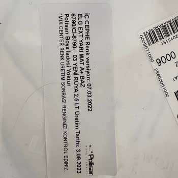 Polisan Katalog İle Uyumsuz Renk ( Yeni Rüya)