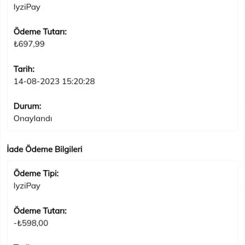 Mervellion Yanlış Ürün Gönderimi Kargo Ücreti Kesilmesi