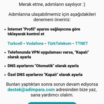 AdımPara Adım Paraya Giriş Yapamıyorum