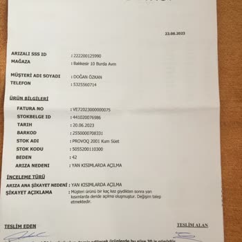 Ayakkabı Dünyası Değişim Ve İade Reddi