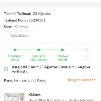 Trendyol Ürünümü Bana Teslim Etmedi