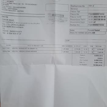 Vestel Ürün Teslim Etmiyor