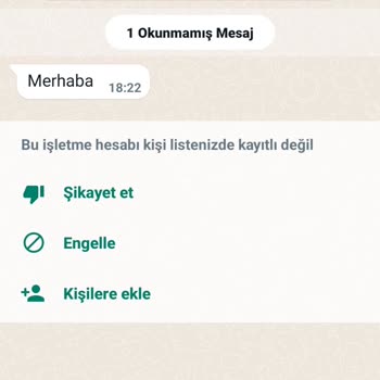 WhatsApp Tanımadığım Numaradan Gelen WhatsApp Mesajı