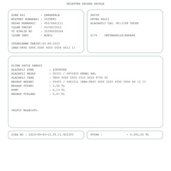 Sahibinden Para Gönderdim İşlemim Referans Numarası Yazmadığım İçin İptal Edildi