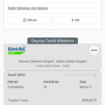 Kamil Koç Bilet İadesi Yapmıyor.