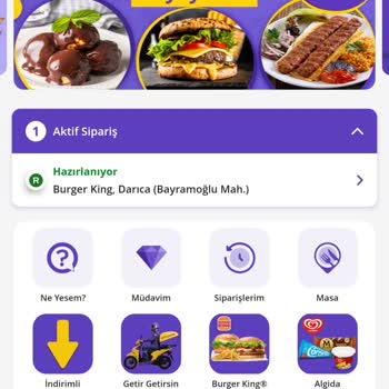 Getir Yemek Ve Burger King İs Birliği