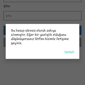 Maçkolik Hesabi Suresiz Askıya Alma