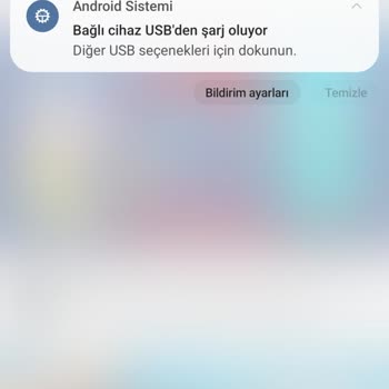 Samsung Telefon Bağlı Cihaz USB Den Şarj Oluyor Uyarısı