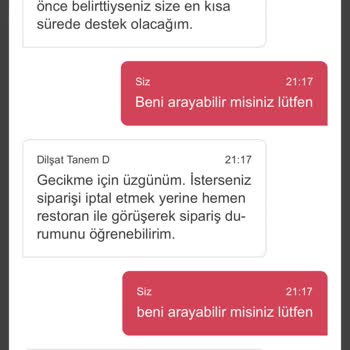 Yemeksepeti 2 Saat Sonra Soğuk Yemeği Geri Almadılar