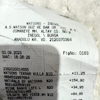Watsons Şampuan Değişimi Yapılamadı