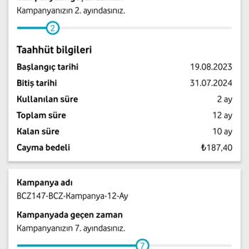 Vodafone Uygulamanın Sunduğu Tarife Hakkında Mağdurum
