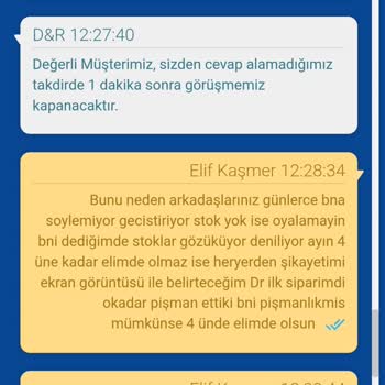 D&R Ürünümü Kargoya Vermiyorlar