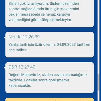 D&R Ürünümü Kargoya Vermiyorlar
