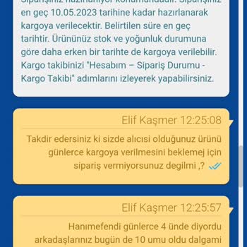 D&R Ürünümü Kargoya Vermiyorlar