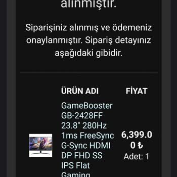 İtopya Bilgisayar'dan Monitör Sipariş Ettim Fakat Kargo Takip Numarası Gelmedi.