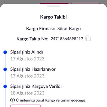 Sürat Kargo Kargom Adrese Gelmedi, Şubede Bekletilmekte