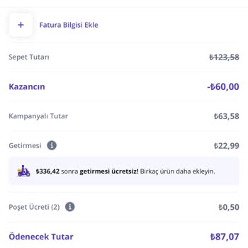 Getir Kampanyalı Sipariş Verememe Sorunu