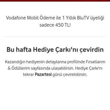 Vodafone Hediye Çarkında Yanıltma