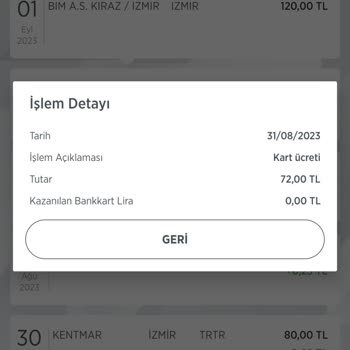 Ziraat Bankası Ziraat Bankkart Kredi Kartı Ücreti