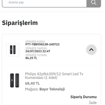 PttAVM İade Edilen Ürünün Ücret İadesinin Olmaması