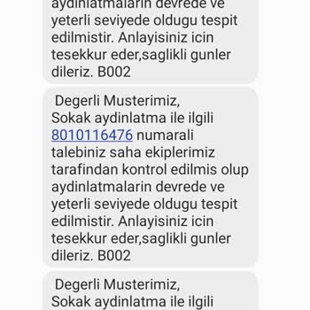 Alo 186 Mahalle Aydınlatması Işıkların Yanmaması