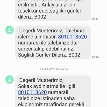 Alo 186 Mahalle Aydınlatması Işıkların Yanmaması