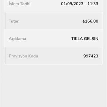 Tıkla Gelsin Ücret İade Problemi
