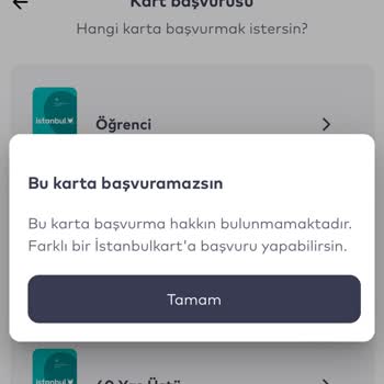 Öğrenci İstanbulkart Alamıyorum
