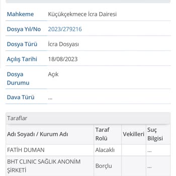 BHT Clinic İstanbul Tema Hastanesi Bht Clinic Hukuksuzluğu