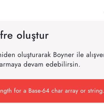 Boyner Şifre Değiştirme İsteğinin Kabul Edilmemesi