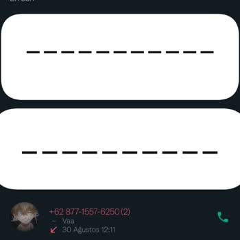 WhatsApp +62 Li Yabancı Numaradan Gelen WhatsApp Araması