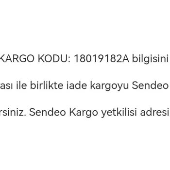 Sendeo Firması İade Kargomu Almaya Gelmiyor