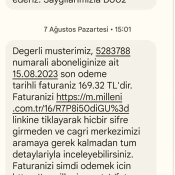 Millenicom Kapattırdığım İnternetten Bir Ay Sonra Karşıma Sürpriz Borçlandırma