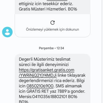 Gratis'in Online Alışveriş Ve Müşteri Temsilcisi Sorunu